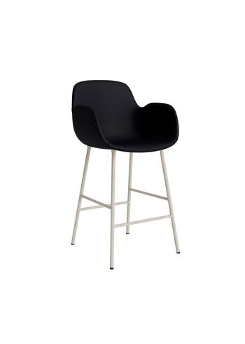 Normann Copenhagen - Bar stool - Form Bar Armchair 65 cm Full Upholstery Steel - Ultra 41599 / Light Grey Steel