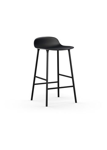 Normann Copenhagen - Tabouret de bar - Form Barstool 65 cm Steel - Black / Steel