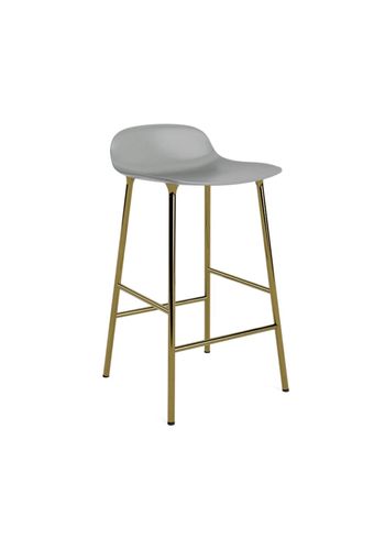 Normann Copenhagen - Tabouret de bar - Form Barstool 65 cm Steel - Grey / Brass