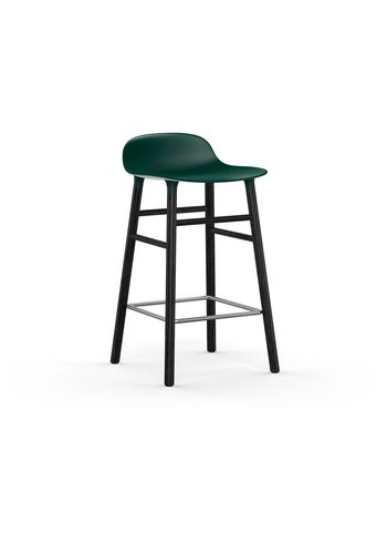 Normann Copenhagen - Taburete de bar - Form Barstool 65 cm Wood - Green / Black Oak