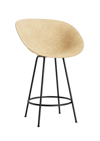 Normann Copenhagen - Bar stool - Mat Bar Armchair 65 cm Steel - Hemp / Black Steel