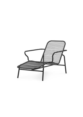 Normann Copenhagen - Cadeira de jardim - Vig Chaise Longue - Black