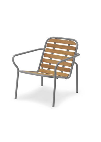 Normann Copenhagen - Puutarhatuoli - Vig Lounge Chair Robinia - Grey