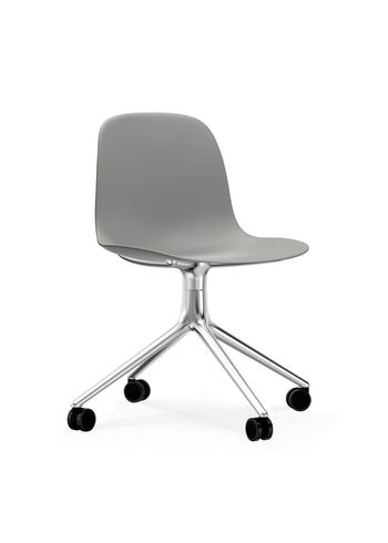 Normann Copenhagen - Kontorsstol - Form Chair Swivel 4W Alu - Grey / Aluminum