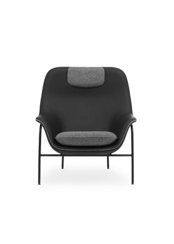 Normann Copenhagen - Lænestol - Drape Chair High - Hallingdal / Ultra Leather / Black steel