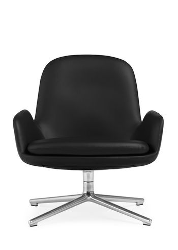 Normann Copenhagen - Fotel - Era Lounge Chair Low Swivel - Aluminium Stel / Ultra leather
