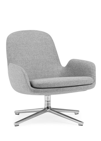 Normann Copenhagen - Poltrona - Era Lounge Chair Low Swivel - Sort Aluminium Stel / Synergy