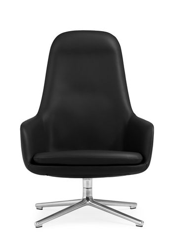 Normann Copenhagen - Lænestol - Era Lounge Chair Høj Drejestel - Aluminium Stel / Ultra Læder