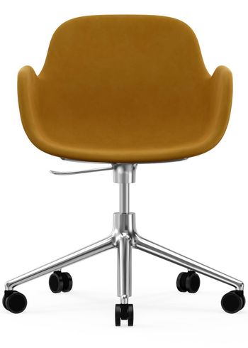 Normann Copenhagen - Chaise de bureau - Form Armchair - Swivel 5W Gaslift Full Upholstery - Frame: Aluminium / Fabric: City Velvet vol. 2 60