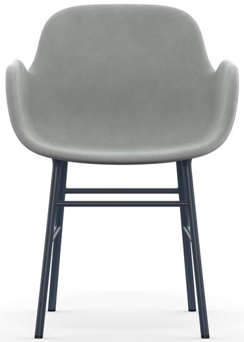 Normann Copenhagen - Fauteuil - Form Armchair - Full Upholstery Steel, Chrome & Brass - Frame: Blue Steel / Fabric: City Velvet vol. 2 86