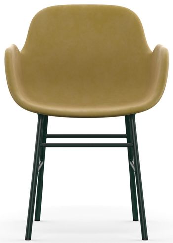 Normann Copenhagen - Fauteuil - Form Armchair - Full Upholstery Steel, Chrome & Brass - Frame: Green Steel / Fabric: City Velvet vol. 2 32