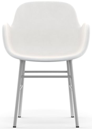 Normann Copenhagen - Fauteuil - Form Armchair - Full Upholstery Steel, Chrome & Brass - Frame: White Steel / Fabric: City Velvet vol. 2 90