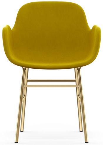 Normann Copenhagen - Fauteuil - Form Armchair - Full Upholstery Steel, Chrome & Brass - Frame: Brass / Fabric: City Velvet vol. 2 43