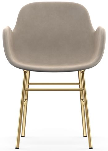 Normann Copenhagen - Fauteuil - Form Armchair - Full Upholstery Steel, Chrome & Brass - Frame: Brass / Fabric: City Velvet vol. 2 96