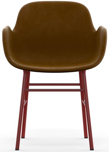 Normann Copenhagen - Fauteuil - Form Armchair - Full Upholstery Steel, Chrome & Brass - Frame: Red Steel / Fabric: City Velvet vol. 2 30