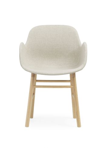 Normann Copenhagen - Lounge stoel - Form Armchair - Full Upholstery Wood - Frame: oak / Main Line flax: MLF20 (Upminster, sand)
