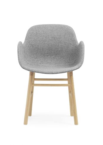 Normann Copenhagen - Fauteuil - Form Armchair - Full Upholstery Wood - Frame: oak / Synergy: LDS16 (Partner, grey)
