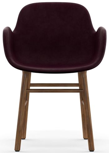 Normann Copenhagen - Lounge stoel - Form Armchair - Full Upholstery Wood - Frame: Walnut / Fabric: City Velvet vol. 2 82