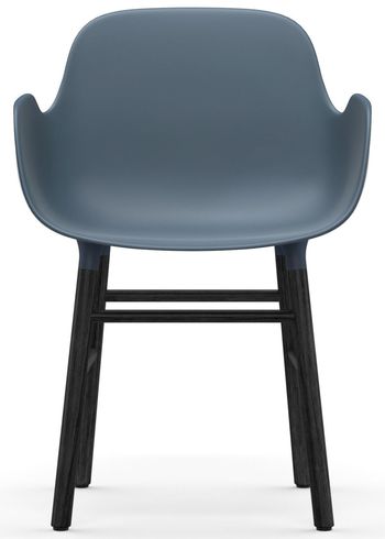 Normann Copenhagen - Lounge stoel - Form Armchair - Wood - Black Lacquered / Blue