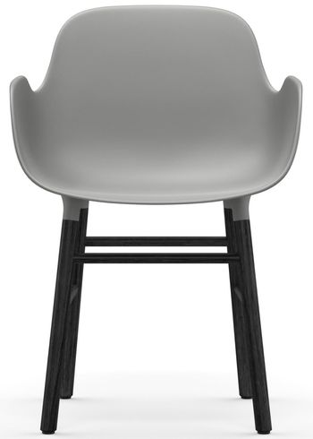 Normann Copenhagen - Lounge stoel - Form Armchair - Wood - Black Lacquered / Grey