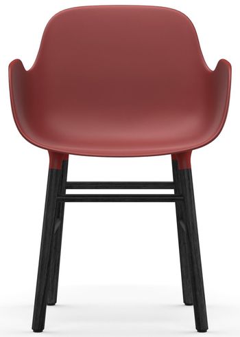 Normann Copenhagen - Lounge stoel - Form Armchair - Wood - Black Lacquered / Red