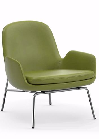 Normann Copenhagen - Sessel - Era Lounge Chair Low Steel & Chrome - Krom Frame / Fabric: Ultra Leather