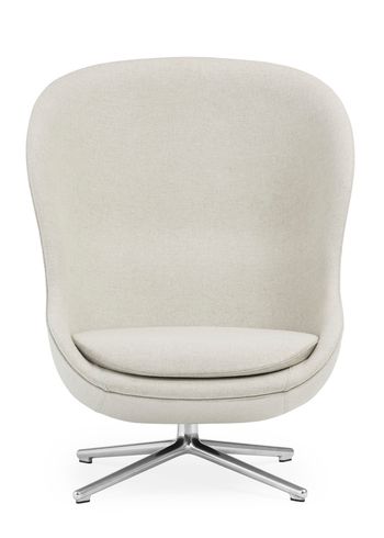 Normann Copenhagen - Sessel - Hyg Lounge Chair by Simon Legald / High - Alu / Main Line flax: MLF20 (Sand)