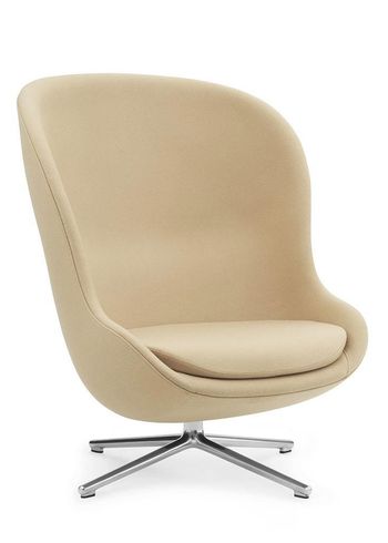 Normann Copenhagen - Lounge stoel - Hyg Lounge Chair High - Synergy / Aluminium Swivel