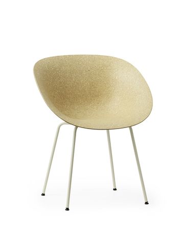 Normann Copenhagen - Lounge stoel - Mat Armchair Steel - Hemp / Cream Steel