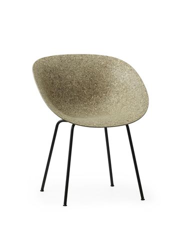 Normann Copenhagen - Lounge stoel - Mat Armchair Steel - Seaweed / Black Steel