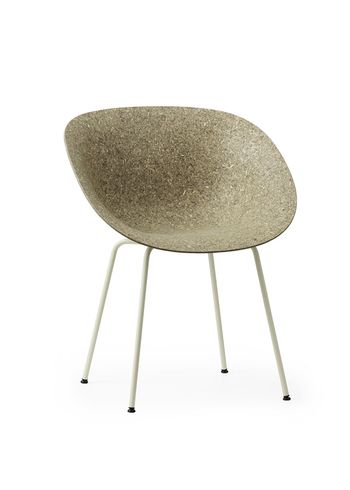 Normann Copenhagen - Lounge stoel - Mat Armchair Steel - Seaweed / Cream Steel