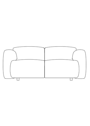 Normann Copenhagen - Lounge stoel - Swell Sofa 2-Seater - Main Line Flax