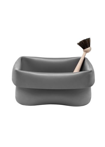 Normann Copenhagen - 1 - Washing Up Bowl & Brush - Grey