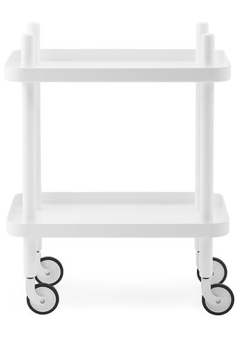 Normann Copenhagen - Prateleira rolante - Block Table - White / White