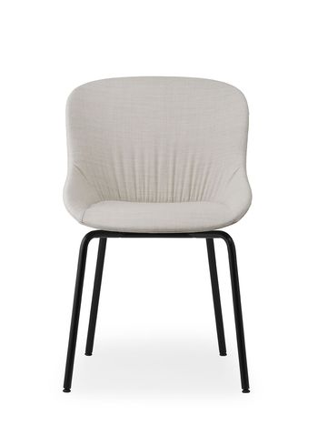 Normann Copenhagen - Dining chair - Hyg Comfort Chair Full Upholstery - Base: Black Steel / Canvas 216
