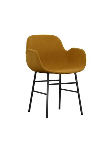 Normann Copenhagen - Chaise à manger - Form Armchair Full Upholstery Steel - Black Steel / City Velvet vol. 2 60