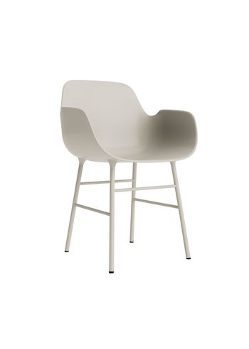 Normann Copenhagen - Dining chair - Form Armchair Steel - Steel / Light Grey