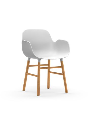 Normann Copenhagen - Esstischstuhl - Form Armchair Wood - Oak / White