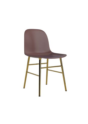 Normann Copenhagen - Silla de comedor - Form Chair Steel - Brass / Brown