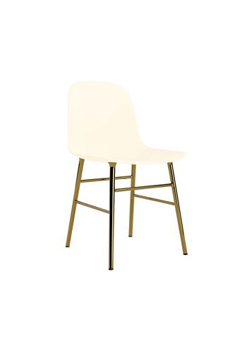 Normann Copenhagen - Esstischstuhl - Form Chair Steel - Brass / Cream