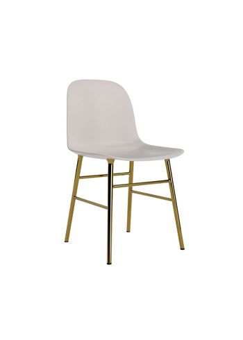 Normann Copenhagen - Sedia da pranzo - Form Chair Steel - Brass / Warm Grey