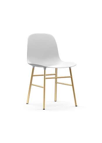 Normann Copenhagen - Esstischstuhl - Form Chair Steel - Brass / White