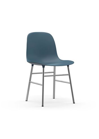 Normann Copenhagen - Sedia da pranzo - Form Chair Steel - Chrome / Blue