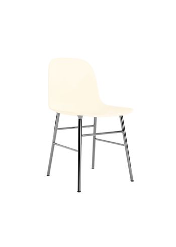 Normann Copenhagen - Esstischstuhl - Form Chair Steel - Chrome / Cream