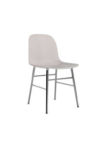 Normann Copenhagen - Esstischstuhl - Form Chair Steel - Chrome / Warm Grey