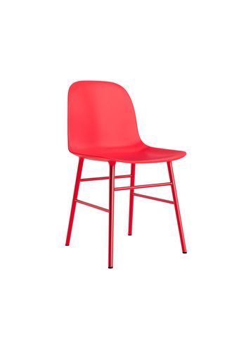 Normann Copenhagen - Esstischstuhl - Form Chair Steel - Steel / Bright Red