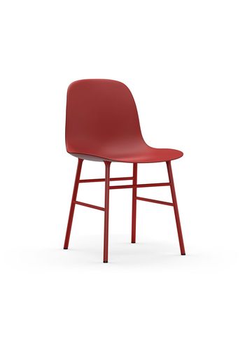 Normann Copenhagen - Esstischstuhl - Form Chair Steel - Steel / Red