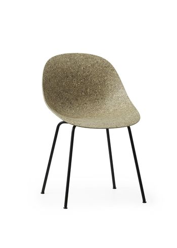 Normann Copenhagen - Krzesło do jadalni - Mat Chair Steel - Seaweed / Black Steel