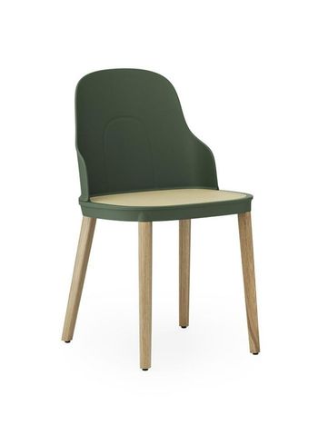 Normann Copenhagen - Puheenjohtaja - Allez chair in oak - molded wicker - Park green