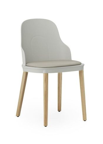 Normann Copenhagen - Chair - Allez stol eg polstret ultra leather - Warm grey